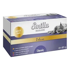 Smilla Deluxe kąsneliai drėgnas maistas katėms 48 x 85 g — 2 nuotrauka
