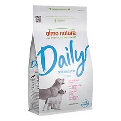 Almo Nature Dog Daily Sterilised su kiauliena ir ryžiais, sausas maistas šunims 1,2 kg