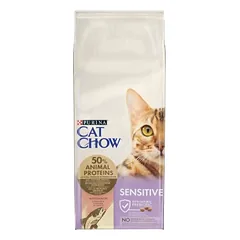PURINA Cat Chow Sensitive maistas su lašiša 15kg