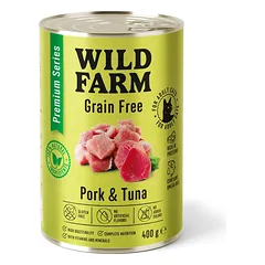 WILD FARM Premium Grain Free Pork and Tuna 400g - maistas katėms be grūdų
