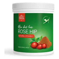 Pokusa RawDietLine Hip - erškėtuogių vaisiai šunims ir katėms, vitamino C šaltinis, imunitetui stiprinti, šlapimo sistemos profilaktikai.