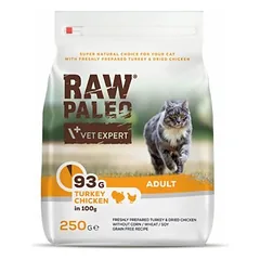 VETEXPERT Raw Paleo Adult Cat Turkey&Chicken suaugusioms katėms kalakutiena, vištiena 250 g