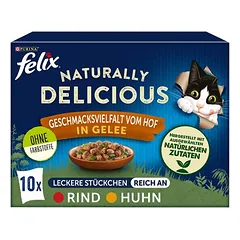 Felix Naturally Delicious drėgnas maistas katėms, ekonominė pakuotė 20 x 80 g, 80 - 99 g — 4 nuotrauka