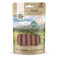 WILDES LAND Horse dried meat skanėstai šunims su arkliena, 150 g / 7vnt.