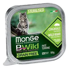 Monge BWild Sterilised konservai katėms su šerniena, 100 g