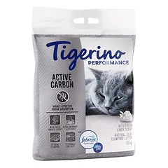 Tigerino x Febreze: Performance Active Carbon kraikas katėms – Febreze švarių skalbinių kvapas, Ekonominė pakuotė 2 x 12 kg — 5 nuotrauka