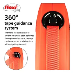 Flexi Xtreme juostinis, oranžinis pavadėlis šunims, L, 5 m — 4 nuotrauka