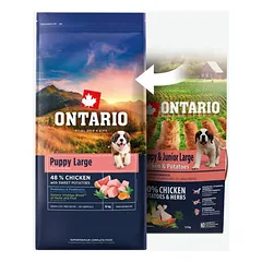 Ontario Puppy & Junior Large su vištiena ir batatais, sausas maistas šuniukams 12 kg — 2 nuotrauka