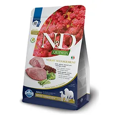 FARMINA N&D QUINOA - DOG Dry WEIGHT MANAGEMENT Lamb&Broccoli ADULT MED&MAX 2,5 kg (pak.4)