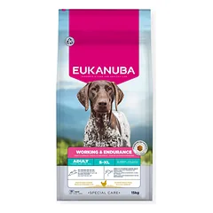 EUKANUBA Special Care Working & Endurance suaugusiems aktyviems ir dirbantiems šunims, 15 kg