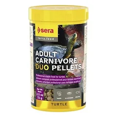 Sera Turtle Adult Carnivore Duo Pellets maistas vėžliams 250 ml (72 g) — 2 nuotrauka