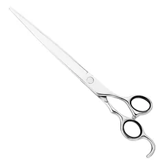 Henbor Infinity Pet Line tiesios žirklės - profesionalios gyvūnų kirpimo tiesios žirklės, Srebrny / 8" — 2 nuotrauka
