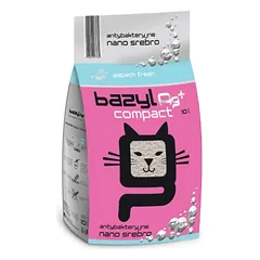 BAZYL Ag+ Compact Fresh 10 L Bentonito kačių kraikas su nano sidabru, gaivaus kvapo