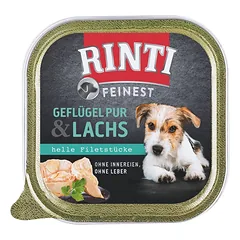 RINTI Feinest Poultry Pure&Salmon padėklas paukštienai ir lašišai 150 g