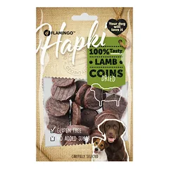 Flamingo Hapki Lamb Coins - šunų skanėstai, ėriuko traškučiai