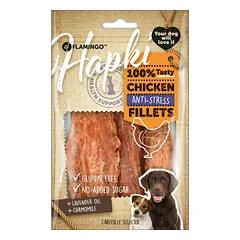 Flamingo Hapki Chicken Anti-Stress - Šunų skanėstai su vištiena, raminančia levanda ir ramunėlėmis