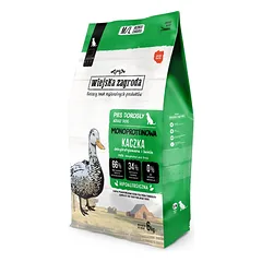 WIEJSKA ZAGRODA Vienos rūšies baltymų antienos šunims trašku M/L 6 kg