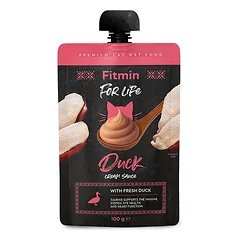 Fitmin For Life Cream Sauce Duck mėsos tyrelė katėms, 100 g