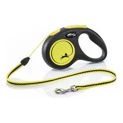 Flexi New Neon M automatinis pavadys, 5 m, virvutė