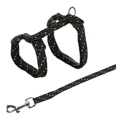 TRIXIE kačiukų petnešos su pavadėliu, atspindinčios, 27-45 cm/10 mm, 1.3 m