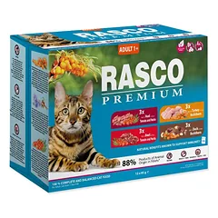 Rasco Premium rinkinys po 3vnt: Jautiena, Veršiena, Kalakutiena, Antiena (12vnt x 85g) nuotrauka