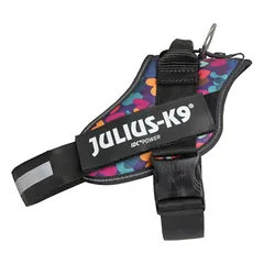 Julius - K9 IDC Powerharness Mixed Hearts - aukštos kokybės šunų pakinktai su spalvingu širdelių dizainu, 2 — 3 nuotrauka
