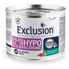 Exclusion Hypo konservuotas pašaras šunims su elniena ir bulvėmis, 200 g