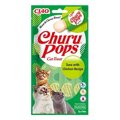 Churu Pops skanėstai katėms su tunu ir vištiena 12x60g