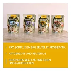 GimCat Near Nature bandomasis rinkinys, drėgnas maistas katėms 12 x 85 g, Mixpaket (4 Sorten) — 4 nuotrauka