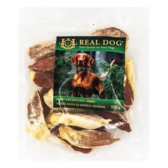 Real Dog Skanėstas Triušio ausys su minkšta triušiena 500g