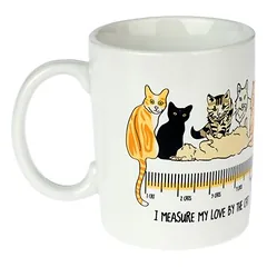 TIAKI keramikinis puodelis „I Measure My Love By The Cat“, 1 vnt. — 2 nuotrauka