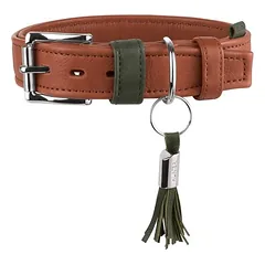 HUNTER antkaklis šunims Portofino, Dydis: L, Spalva: alyvuogių spalvos/oranžinė, Kaklo apimtis: 47-56 cm, Plotis: 3,5 cm — 2 nuotrauka