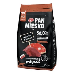 PAN MIĘSKO Jautienos ir elnienos kačių skanėstai M 2x10 kg