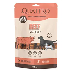 Quattro Beef Meat Jerky skanėstai šunims, 130 g nuotrauka