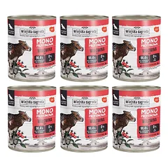 WIEJSKA ZAGRODA Monoproteininė jautiena drėgnas maistas šunims 6x800 g
