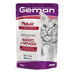 Gemon Adult Beef & Vegetables konservai katėms padaže 100 g