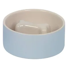 Nobby dubenėlis šunims Bone nuo rijimo, pilkas/kreminis, Matmenys: Ø 18 x 7 cm — 2 nuotrauka