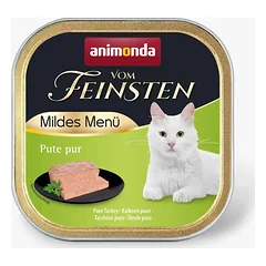 Animonda Vom Feinsten Cat Mild Menu Adult su kalakutiena, drėgnas maistas katėms 100 g parduotuvėje petshop.lt