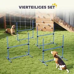 Šunų agility rinkinys mėlynas — 5 nuotrauka