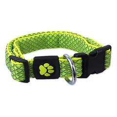 Active Dog Mellow S antkaklis mažų veislių šunims su atšvaitais, laimo spalvos, 2,5×28-40 cm