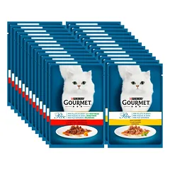 Purina Gourmet Perle kačių maistas mini filė padaže Mišrių skonių 26x85g
