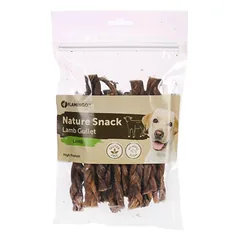 Flamingo Nature Snack Lamb Gullet - šunų skanėstai, natūralus ėriuko stemplė