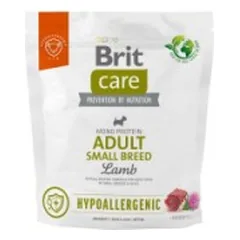 Brit Care Hypoallergenic Adult Small Breed Lamb&Rice sausas pašaras šunims su ėriena ir ryžiais 1kg (galiojimas iki 2026.10.16)
