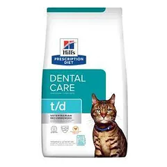 Hills Prescription Diet Dental Care t/d Chicken sausas maistas katėms burnos sveikatai palaikyti, 3 kg