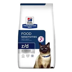 Hills Prescription Diet Food Sensitivities z/d sausas maistas katėms, jautrioms maistui ar jo netoleruojančioms, 1,5 kg