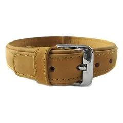 Das Lederband Hundehalsband Boston sand/sand