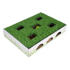 TIAKI žaislas katėms Medžioklės dėžė su žolės kilimėliu, L 40 x B 28 x H 7 cm — 2 nuotrauka
