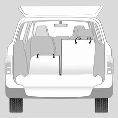 Trixie Car Boot Cover automobilio bagažinės uždangalas šunims su buferio apsauga, 1.80 x 1.30 m, smėlio/juoda — 2 nuotrauka