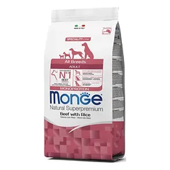 Monge All Breeds Adult Beef and Rice (jautiena) sausas maistas šunims