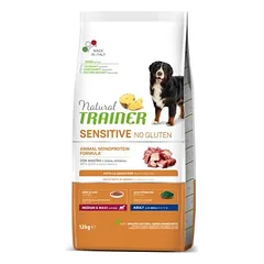 Natural Trainer Sensitive No Gluten Adult Duck beviltė sausa maistas suaugusiems vidutinių ir didelių veislių šunims su antiena, 12 kg
